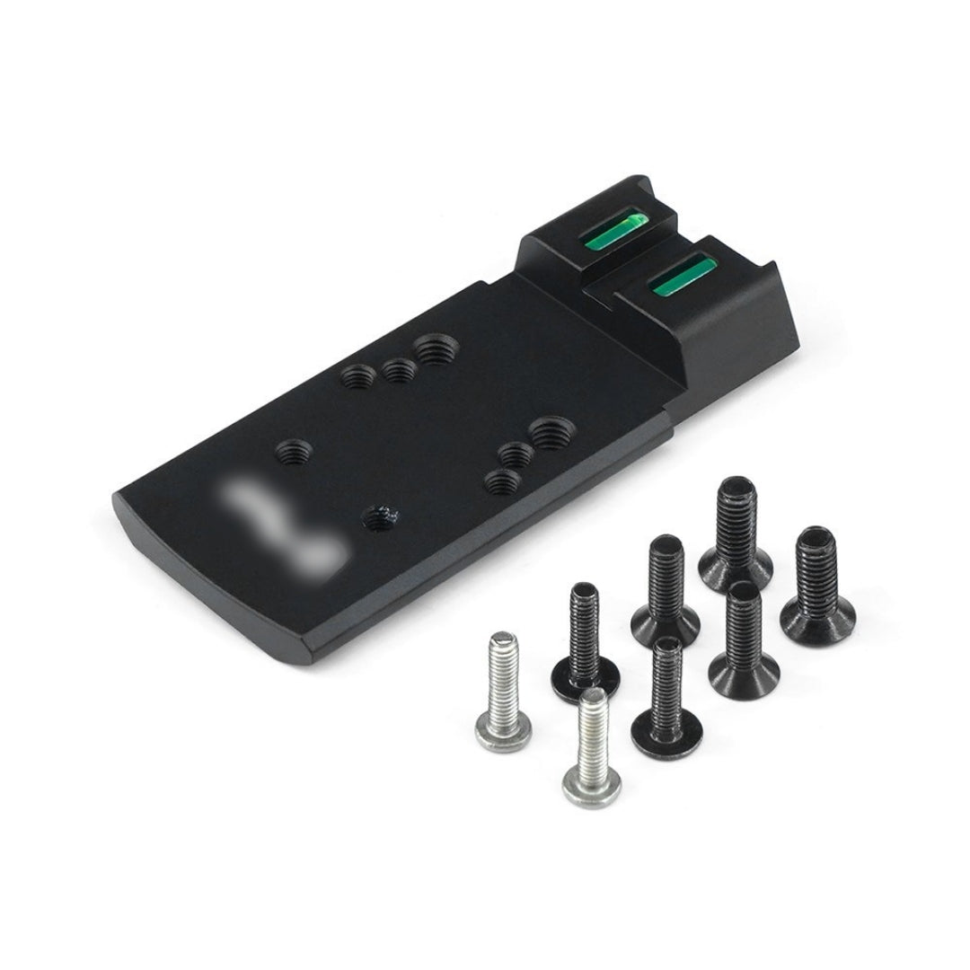 RMR / SRO Optics Adapter Plate W/ Fiber Rear Sight For SIG AIR P320 M17 / M18