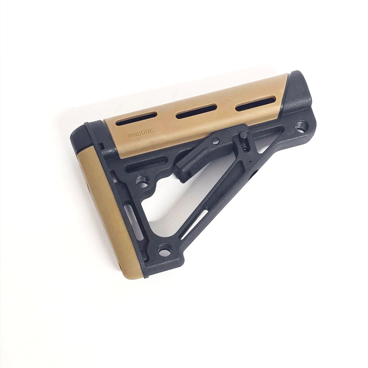 S&I Tactical Hog Style AR-15 Collapsible Buttstock Mil-Spec Rubber - FDE