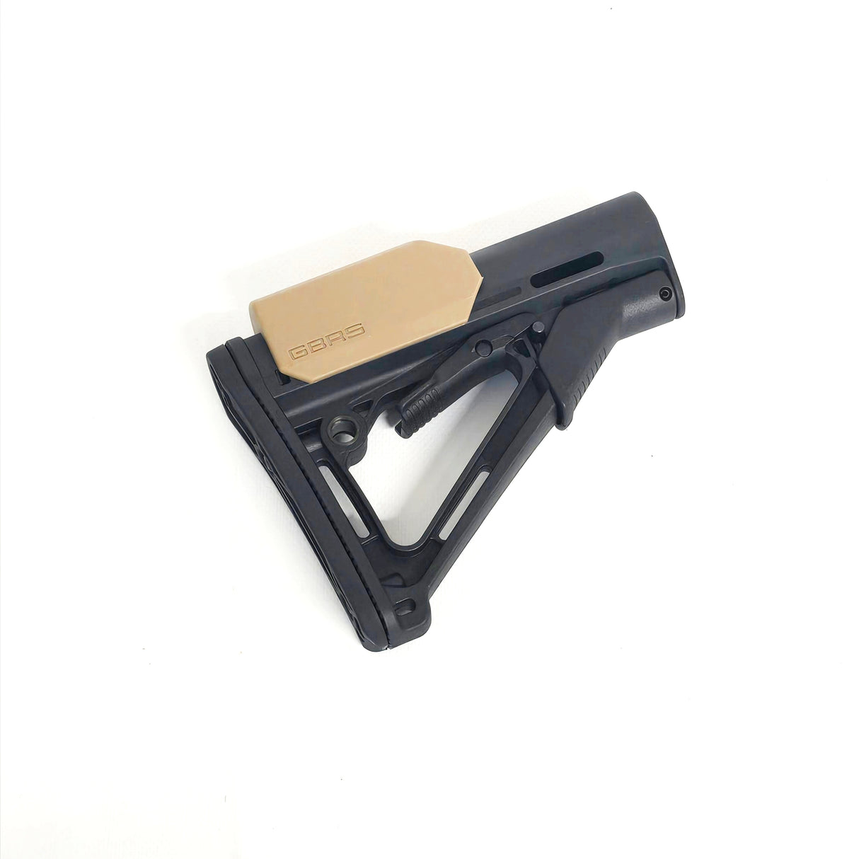 S&I Tactical CTR Style Stock with GB/RS Style Cheek Riser - Black