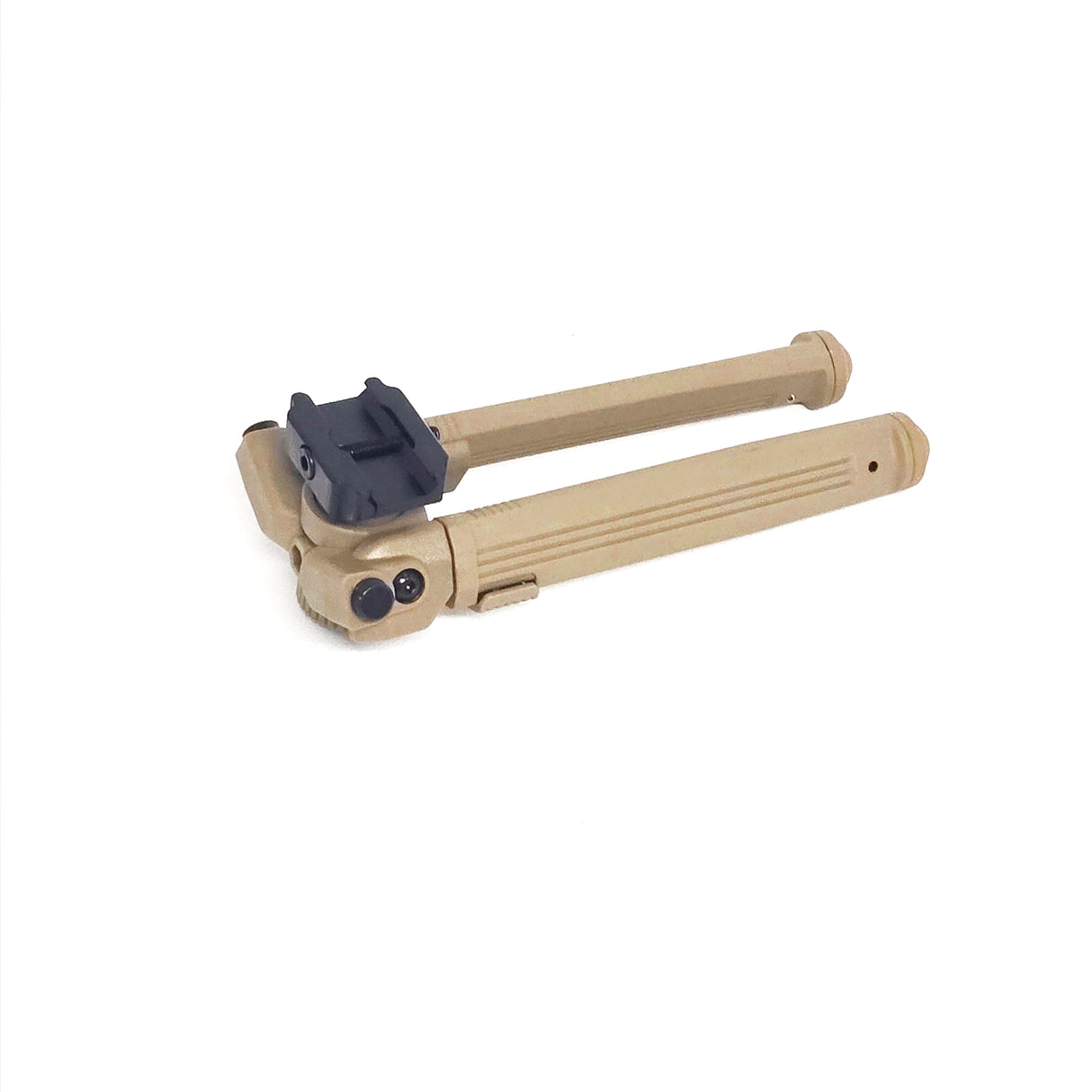 S&I Tactical MG Style Adjustable Polymer Bipod for 1913 Picatinny Rail - FDE
