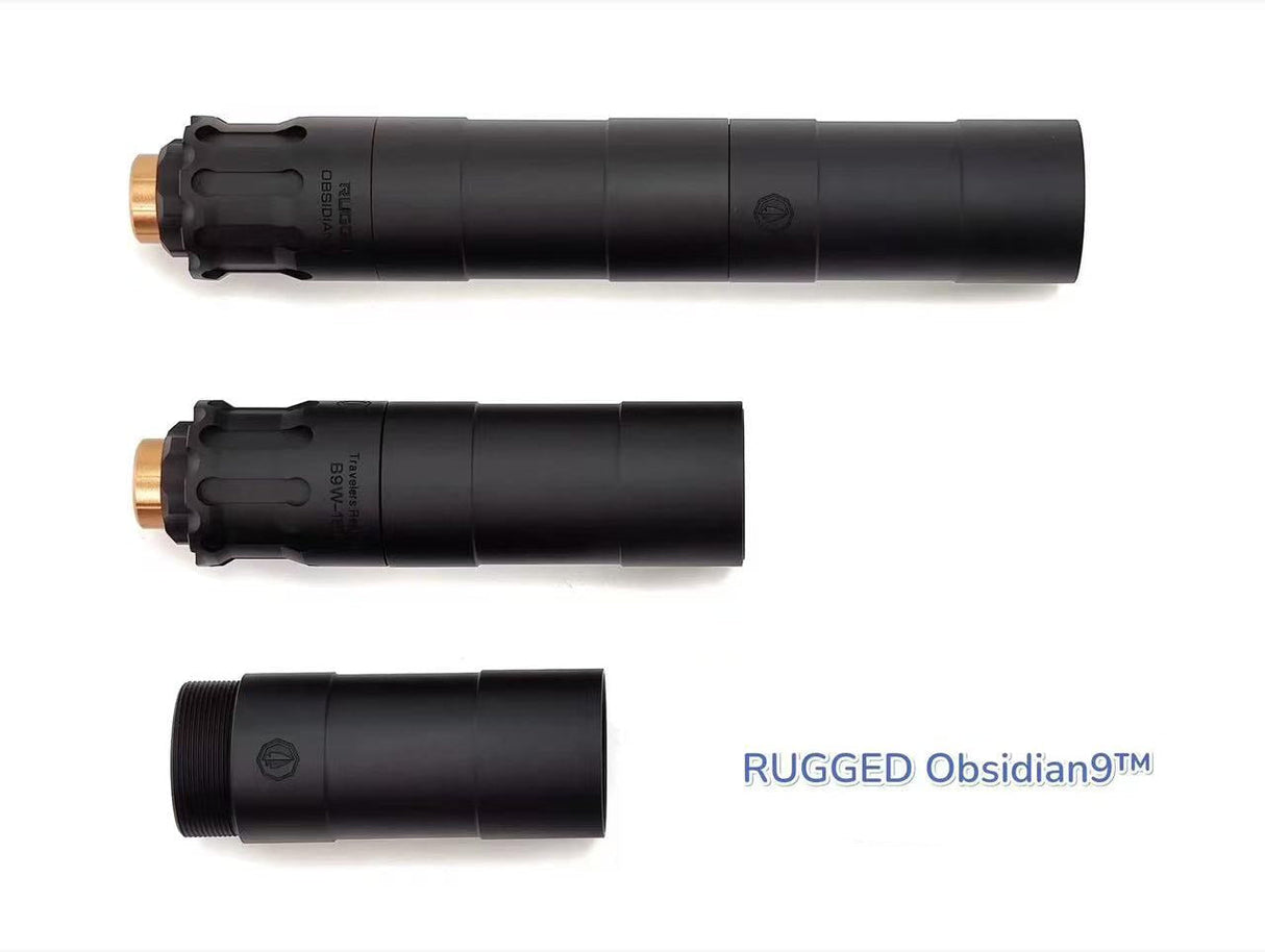 S&I Tactical Rugged Obsidian Modular Suppressor 9mm - 14MM CCW
