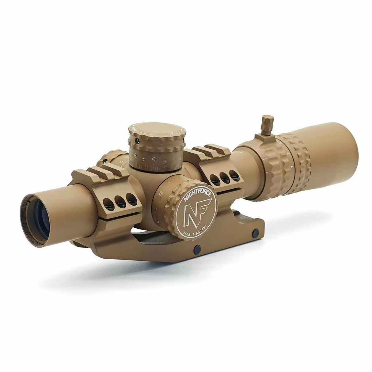 S&I Tactical Night/force Style NX8 1-8x24 F1 Rifle Scope - FDE