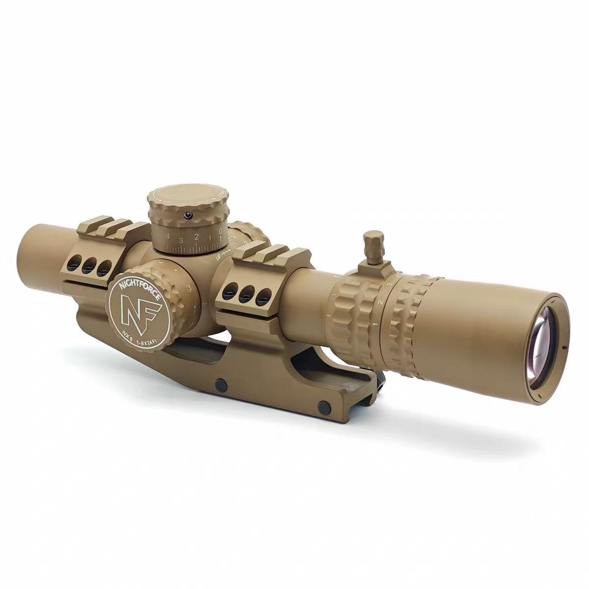 S&I Tactical Night/force Style NX8 1-8x24 F1 Rifle Scope - FDE