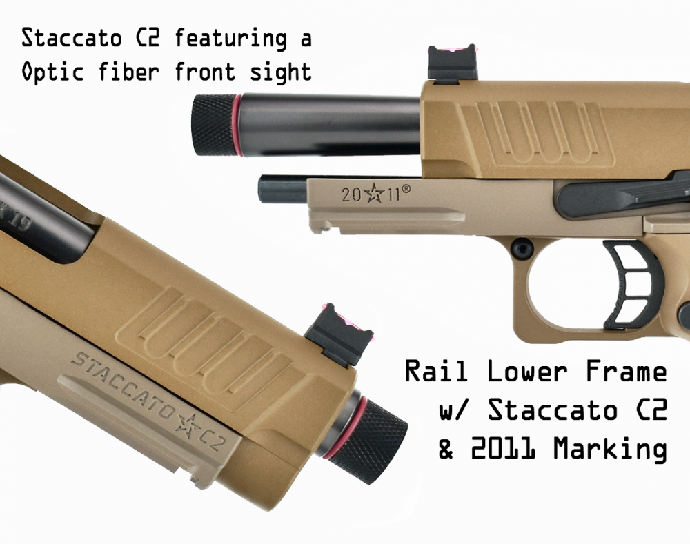 Army Armament R612-5A Staccato 2011 C2 Compact T8 Pistol - Tan