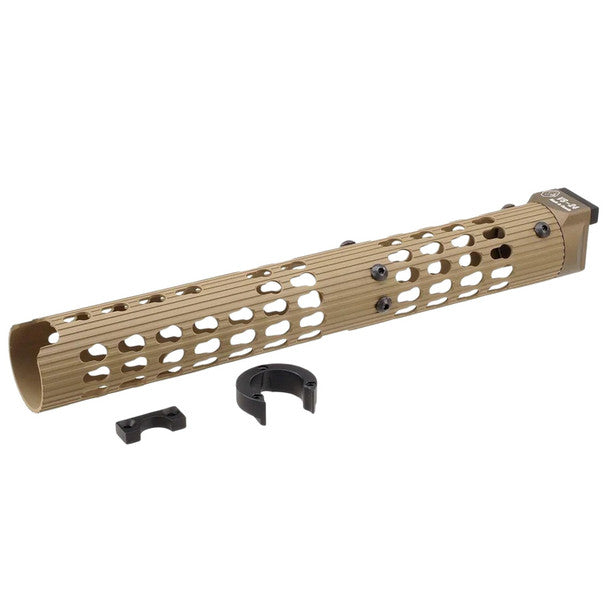 5KU VS-24 Aluminium Long Tubular Handguard for LCT/GHK AK AEG/GBB - FDE