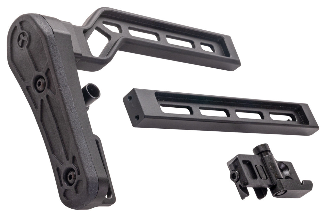 5KU Picatinny Mount Modular Folding Stock (Aluminium Buttplate w/ Buttpad)