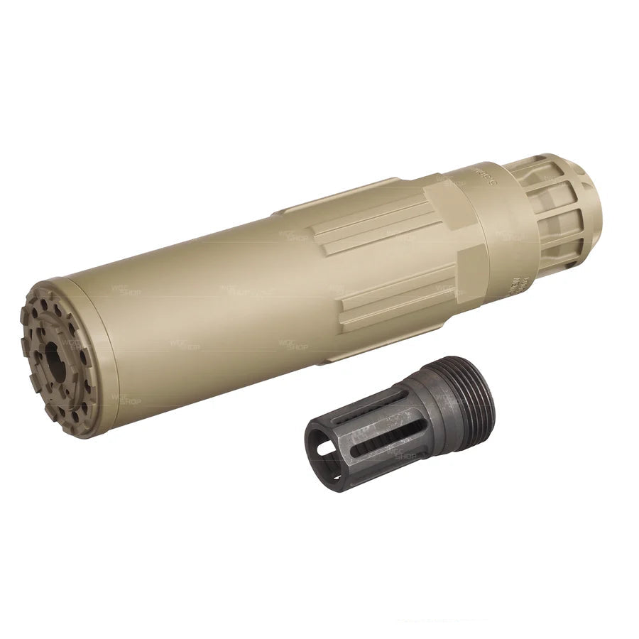 5KU CGS SIX Style Barrel Extension with 14mm CCW Flash Hider - FDE