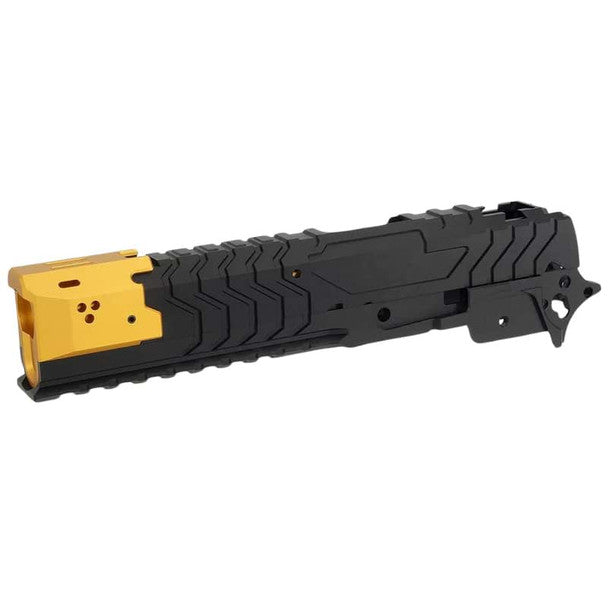 5KU TM Hi-Capa GBB Aluminium Slide & Frame (Matrix Type Interchangeable Comp) - Black/Gold