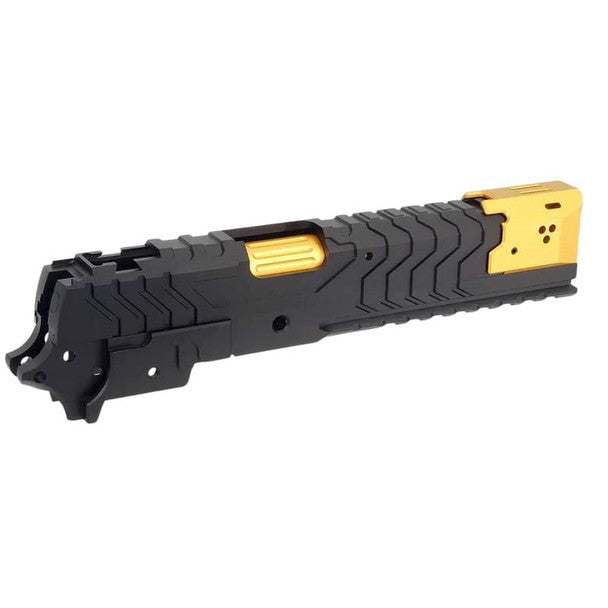 5KU TM Hi-Capa GBB Aluminium Slide & Frame (Matrix Type Interchangeable Comp) - Black/Gold