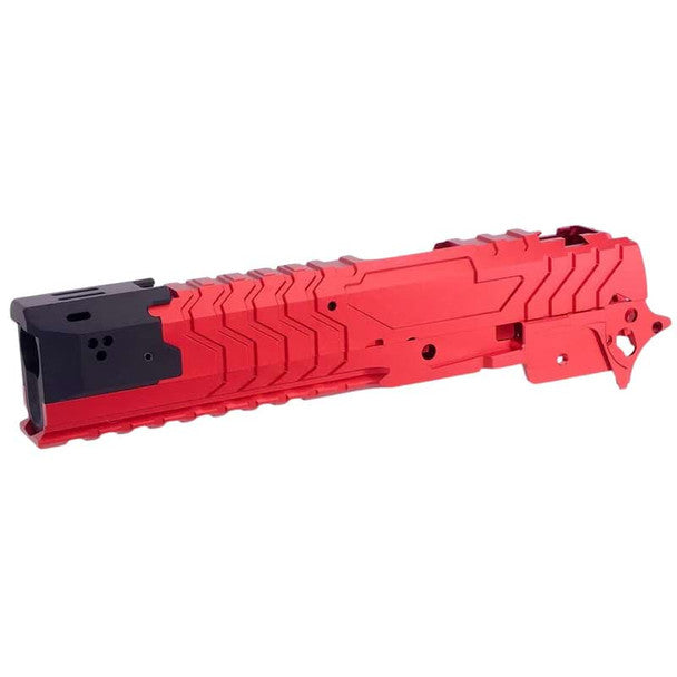 5KU TM Hi-Capa GBB Aluminium Slide & Frame (Matrix Type Interchangeable Comp) - Red/Black