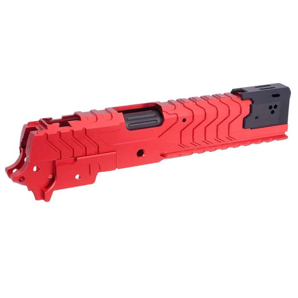 5KU TM Hi-Capa GBB Aluminium Slide & Frame (Matrix Type Interchangeable Comp) - Red/Black