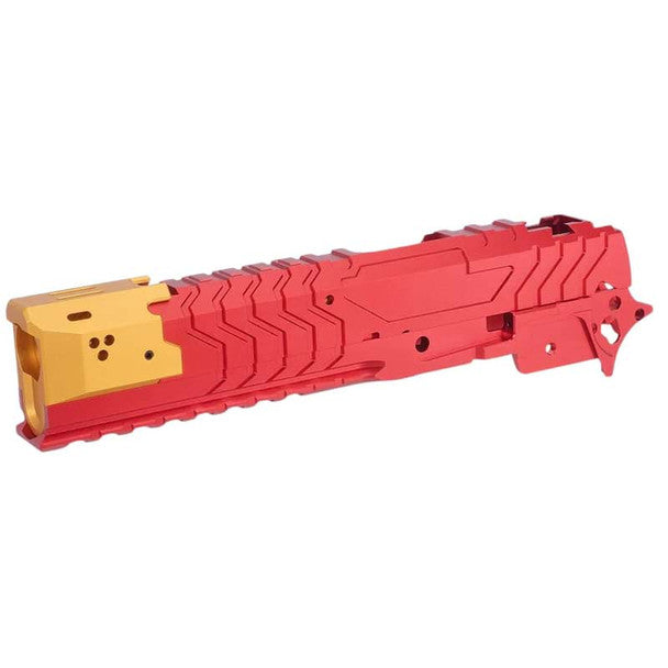 5KU TM Hi-Capa GBB Aluminium Slide & Frame (Matrix Type Interchangeable Comp) - Red/Gold