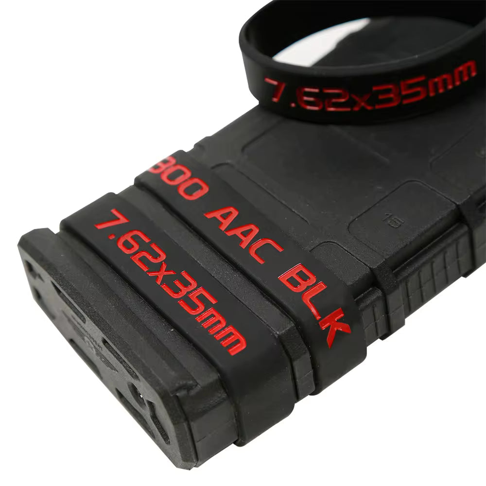 6 Pack Magazine Bands - 7.62X35 Black