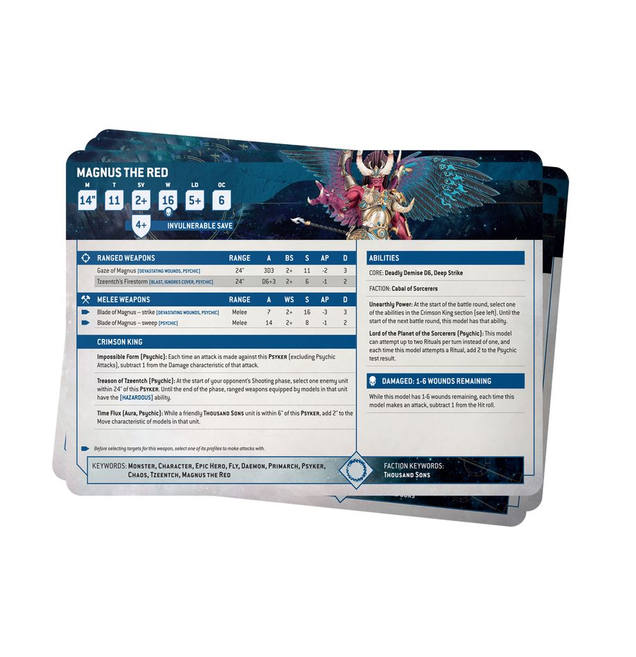 Datasheet Cards - Thousand Sons (10th ed) (36-02)