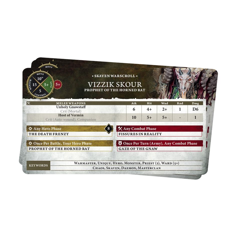 Warscroll Cards - Skaven (90-05)