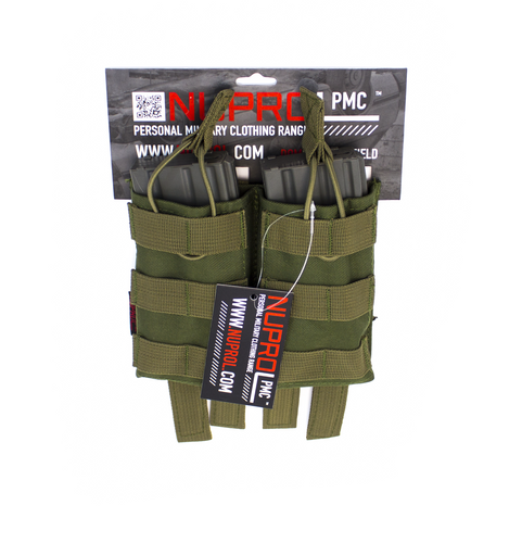 PMC M4 Double Open Mag Pouch - Green