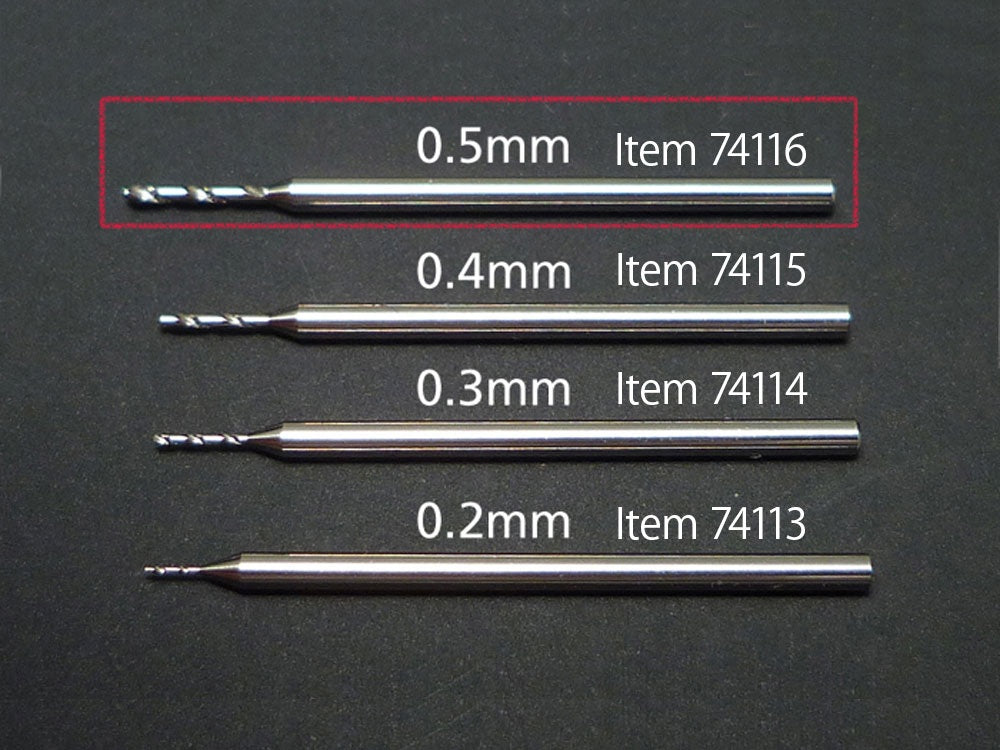 0.5mm Fine Pivot Drill Bits (Shank DIA. 1.0mm)