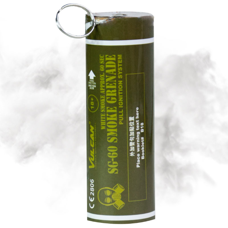 Vulcan SG-60 Wire Pull Smoke Grenade - White