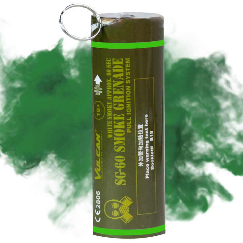 Vulcan SG-60 Wire Pull Smoke Grenade - Green