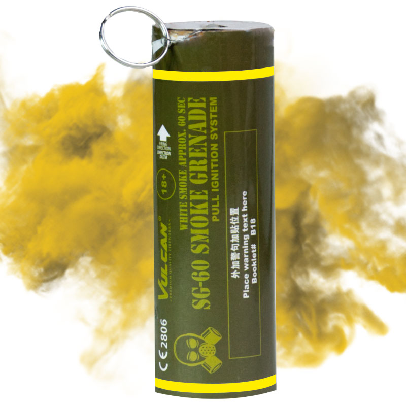 Vulcan SG-60 Wire Pull Smoke Grenade - Yellow