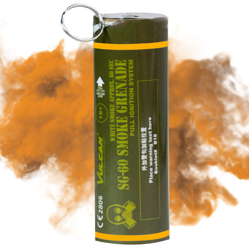 Vulcan SG-60 Wire Pull Smoke Grenade - Orange