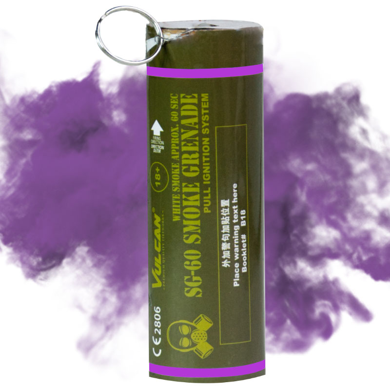 Vulcan SG-60 Wire Pull Smoke Grenade - Purple