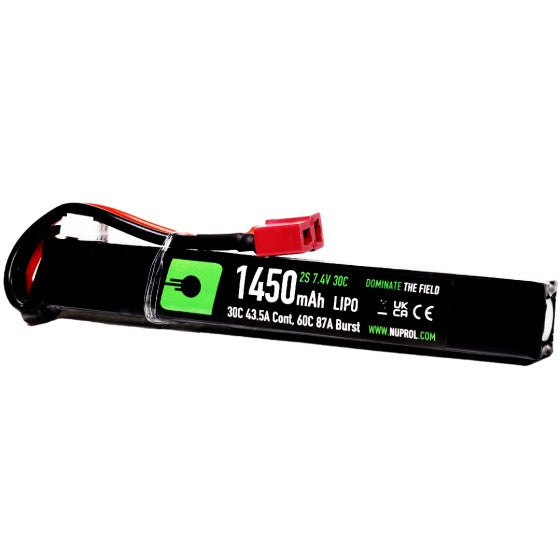 Nuprol LiPo Battery 1450mAh 7.4v 30c Stick - Deans
