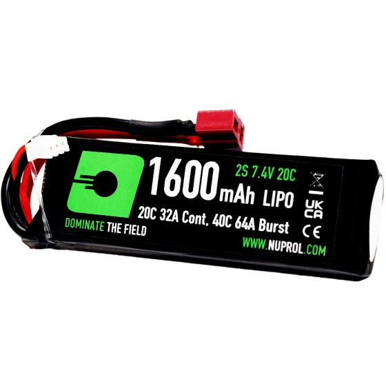 Nuprol 1600Mah 7.4V Lipo Stick - Deans