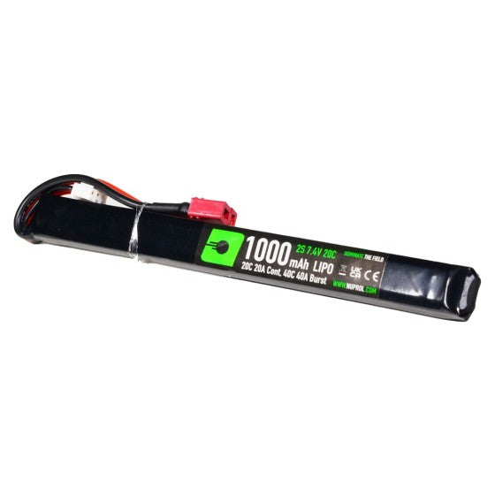 Nuprol Power 1000Mah Lipo 7.4V 20C Super Slim AK Stick - Deans