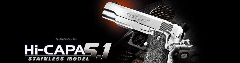 Tokyo Marui Hi-Capa 5.1 GBB Pistol - Stainless Steel