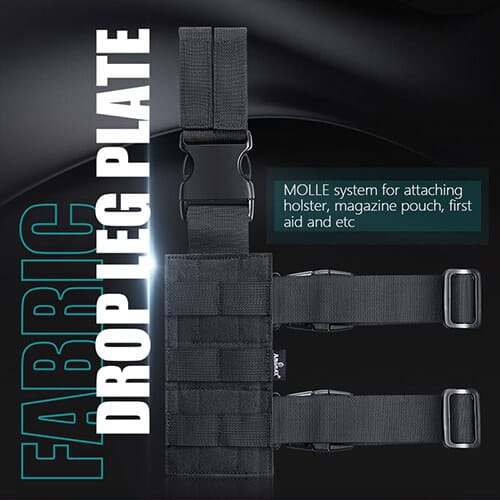 Amomax Fabric Drop Leg Plate - Black