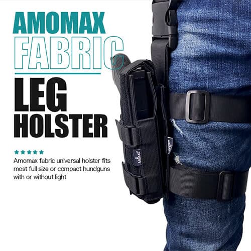 Amomax Fabric Drop Leg Plate - Black