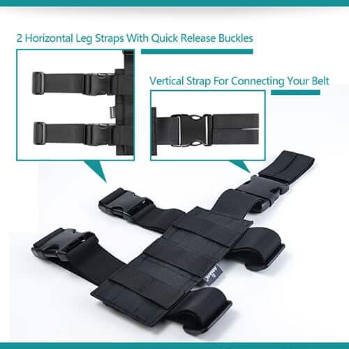 Amomax Fabric Drop Leg Plate - Black