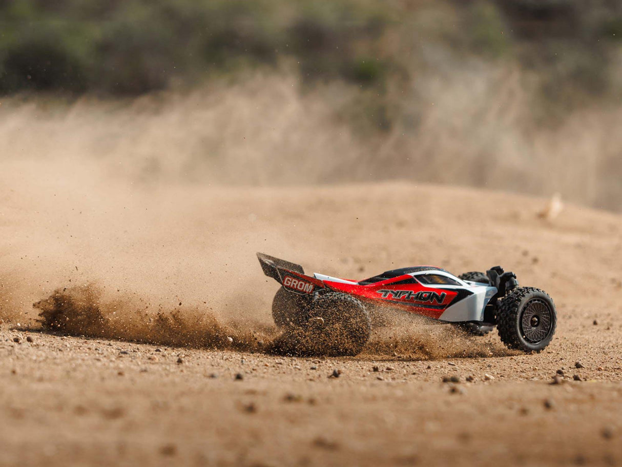 Arrma 1/18 Typhon GROM 4wd Smart RTR - Red/White