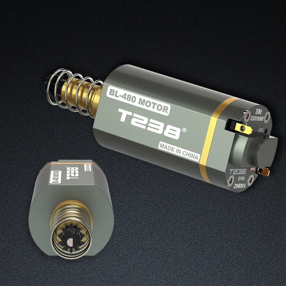 T238 Brushless Motor High Thermal Efficiency High Torque & Speed Adjustable Speed - 2980KV - Short Shaft