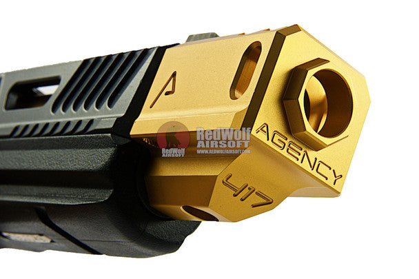 RWA Agency Arms 417 Compensator (Dual Port, 14mm CCW) - Gold