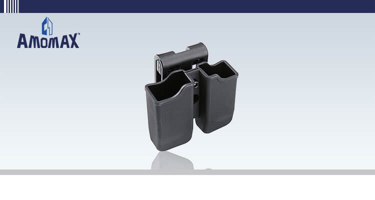Amomax Double Mag Pouch for Beretta 92, Sig P226 Series, P320, CZ P09 - Black