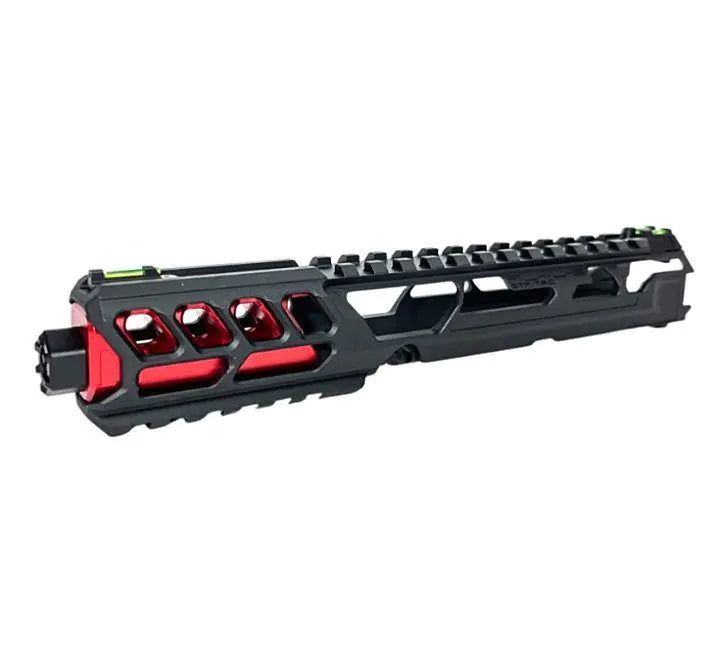 CTMA FUKU-2 CNC Aluminium Long Cut Out Upper Slide Set - Black/Red