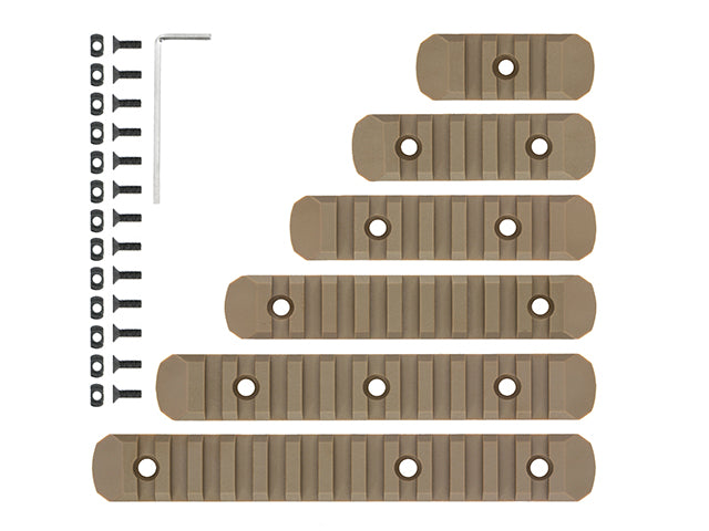 MP KeyMod & M-LOK Polymer Rail Set (6 pcs) - FDE