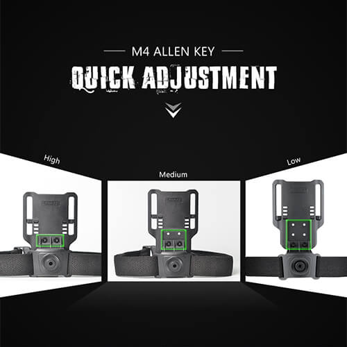 Amomax Low Ride Duty Drop Holster Attachment - Black