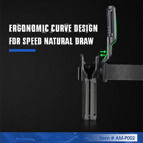 Amomax Low Ride Duty Drop Holster Attachment - Black