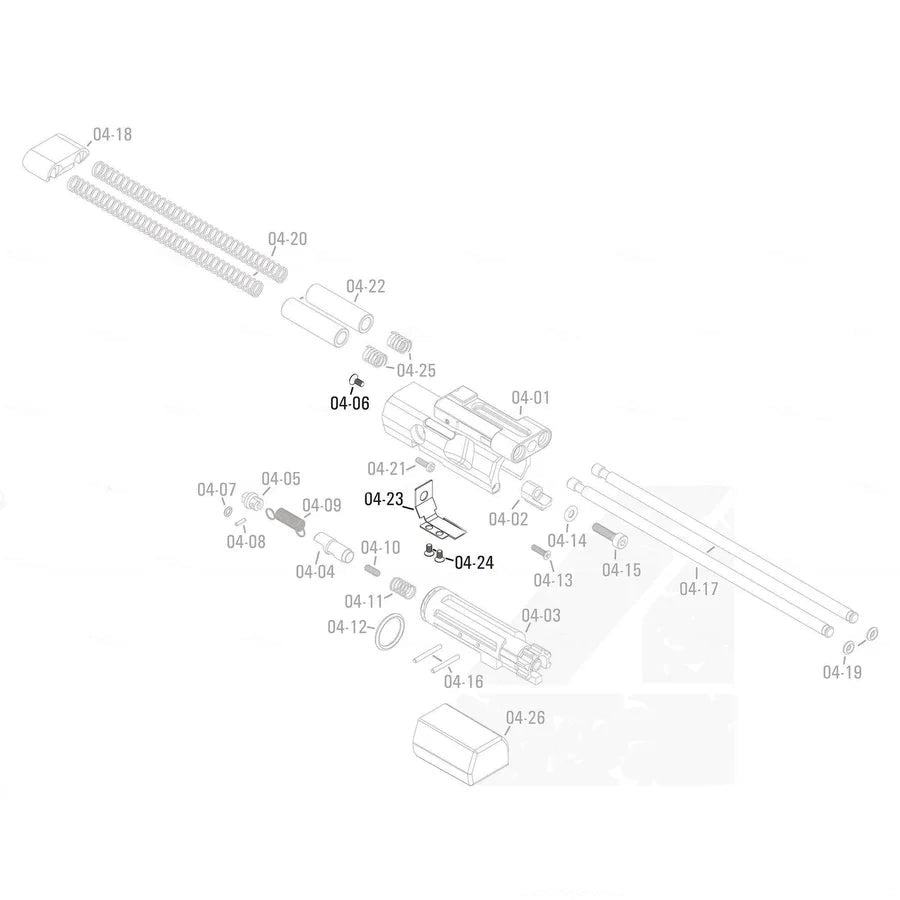 APFG Original Parts - MPX GBB Bolt Reinforcement with Screws (04-23 x 1/04-24 x 2/04-21 x 1)