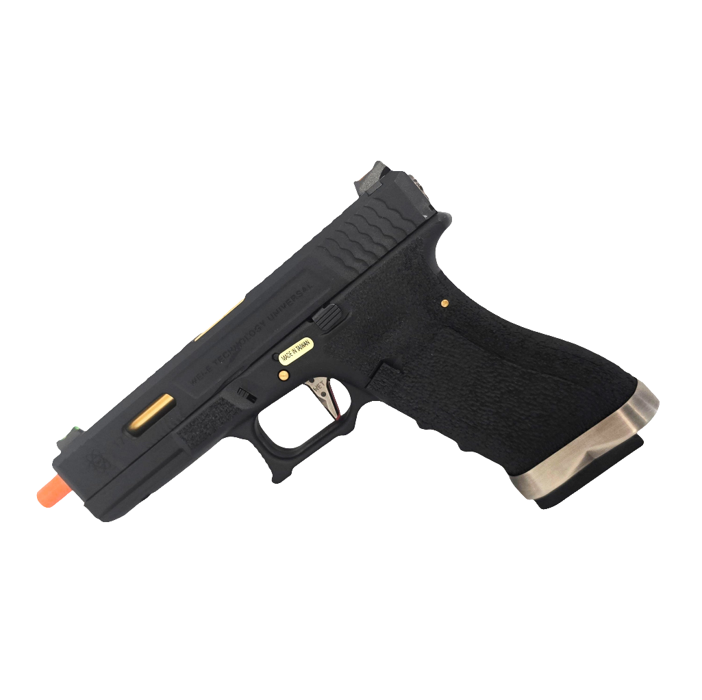 WE E Force Seventeen - Black Slide/Gold Barrel