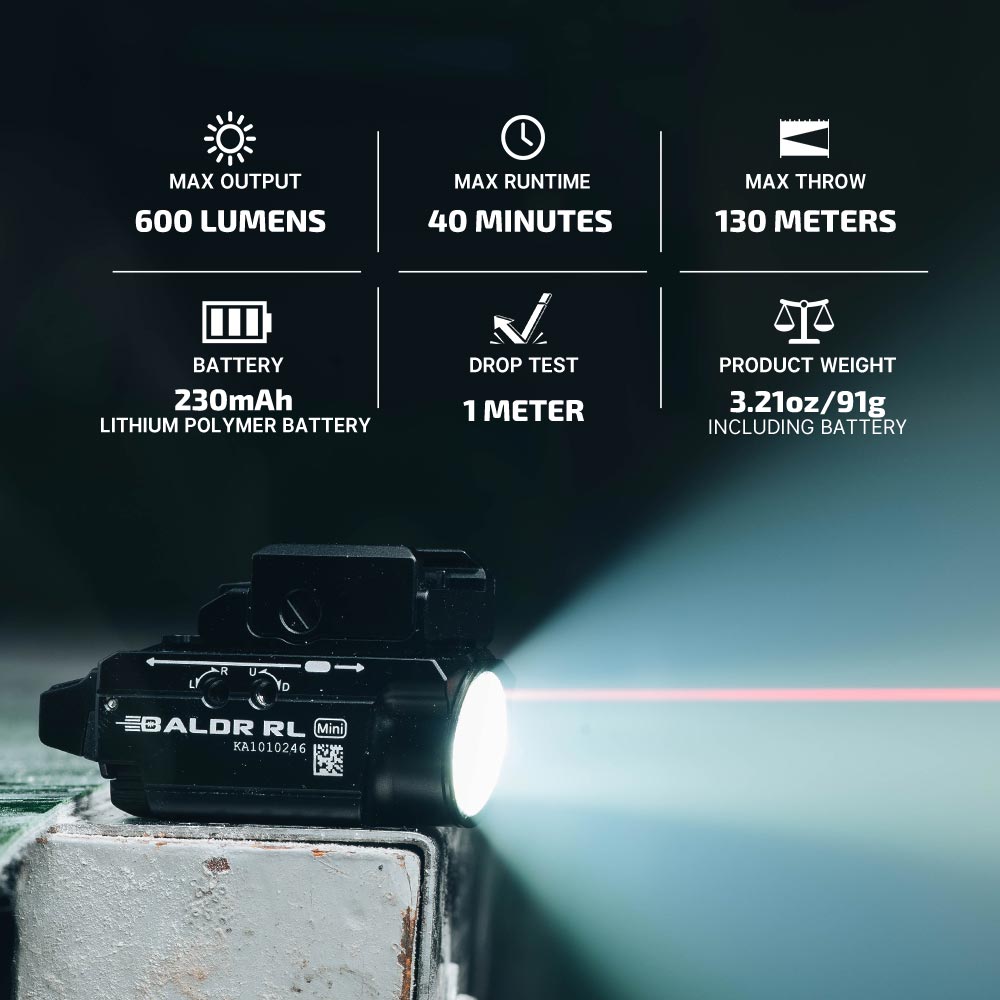 Olight Baldr RL Mini Powerful Red Laser Light