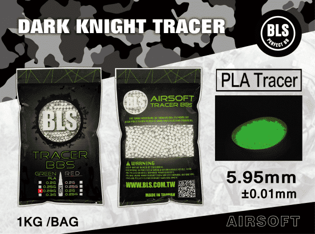 BLS 1kg Non Bio Green Tracer BB's - 0.28g