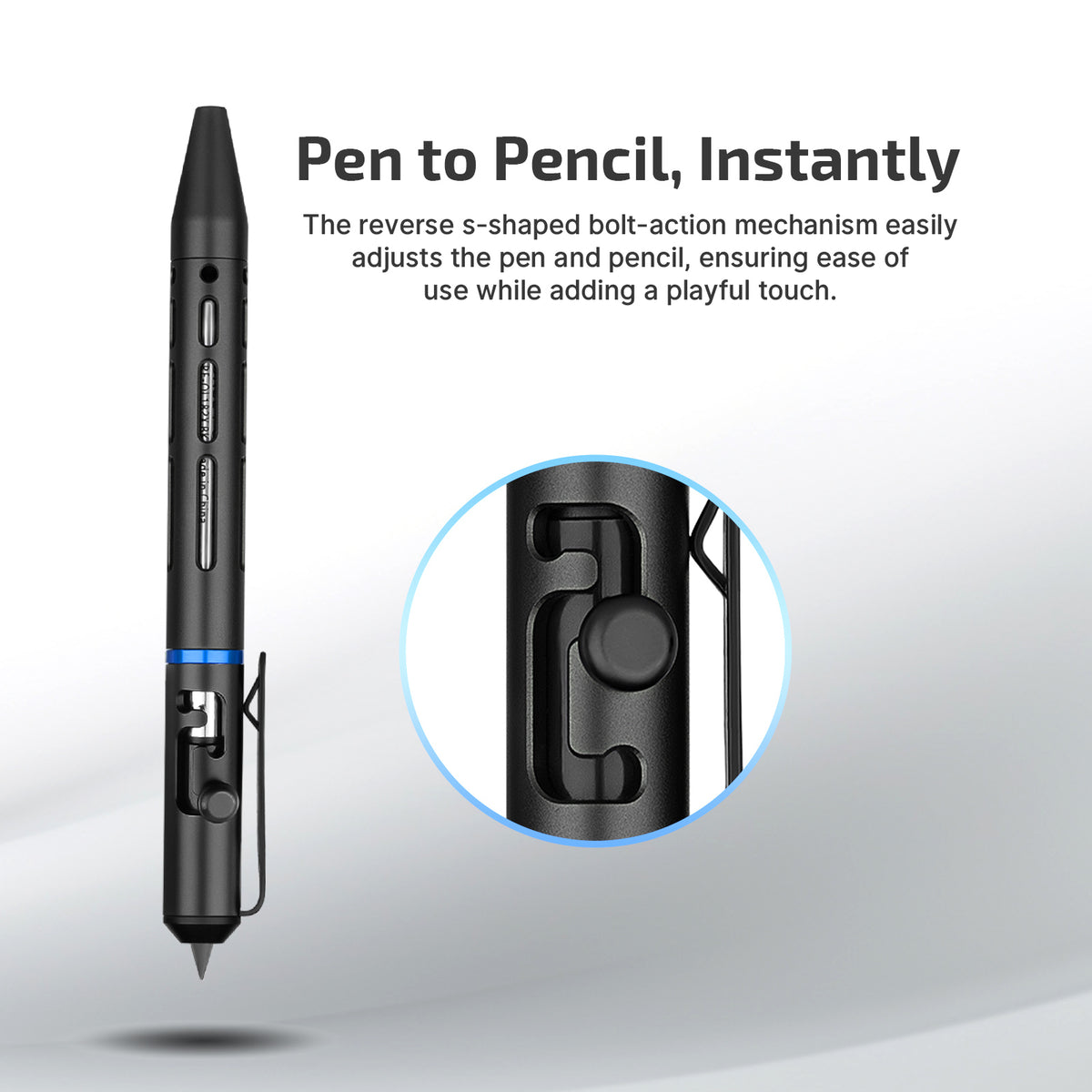 OLight O'pen Mini 2 Versatile Bolt-Action Pen - Black