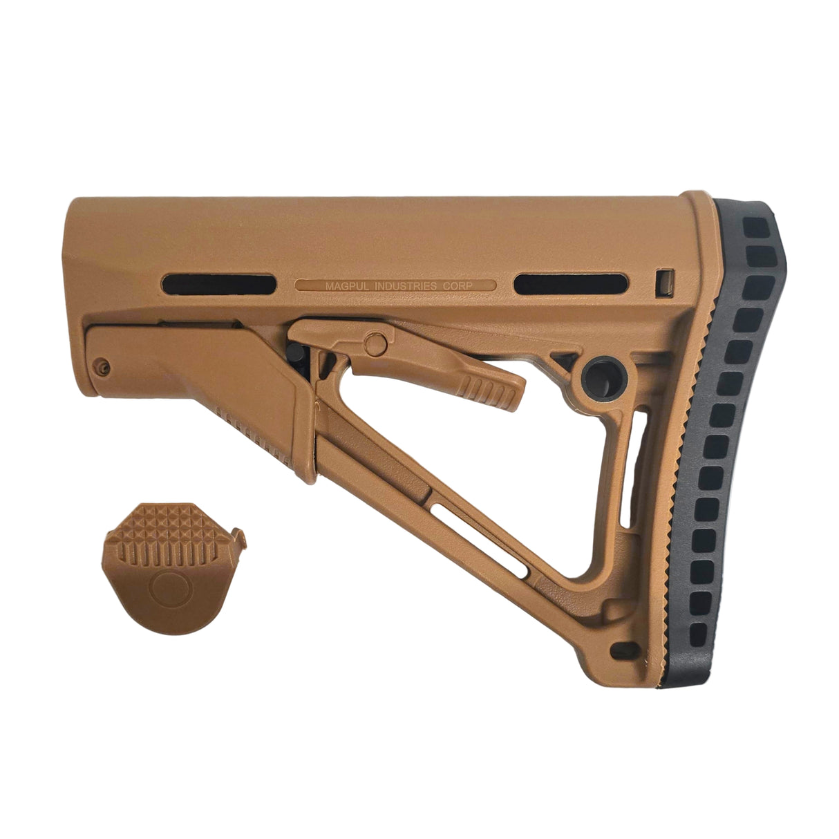 S&I Tactical Mag CTR Stock with Enhanced Buttpad - FDE