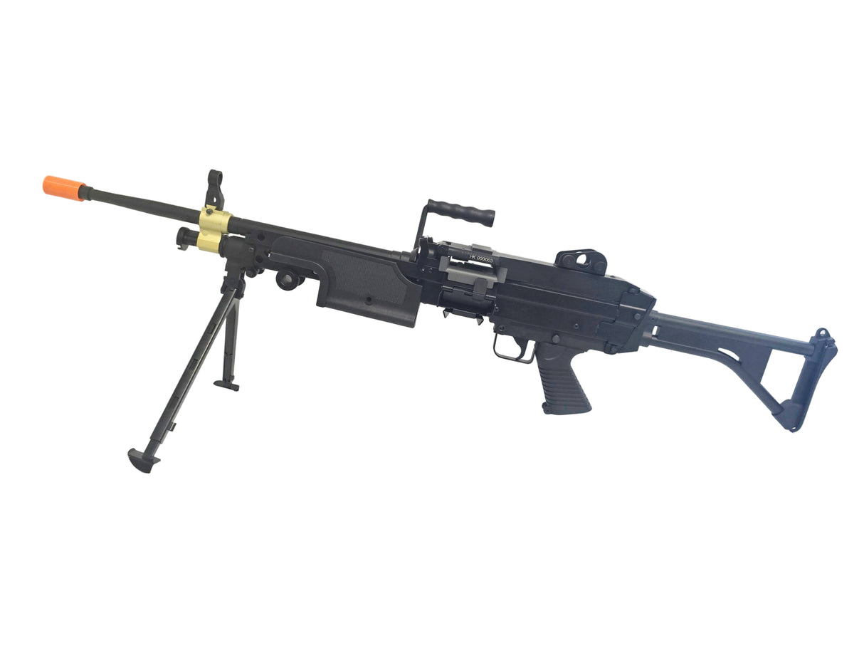 A&K M249 with Sound Control Drum Magazine (Skeleton Stock) - Metal