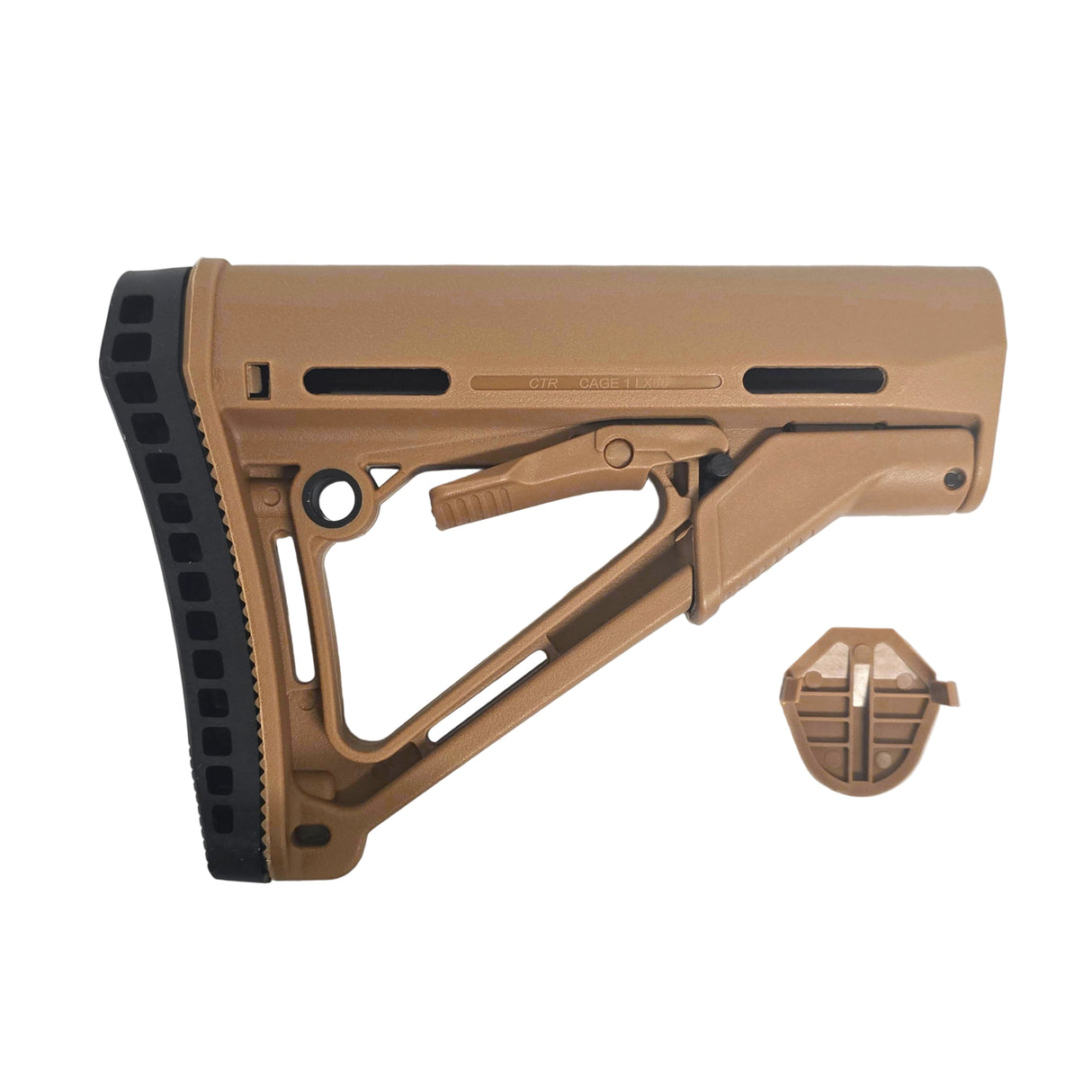 S&I Tactical Mag CTR Stock with Enhanced Buttpad - FDE