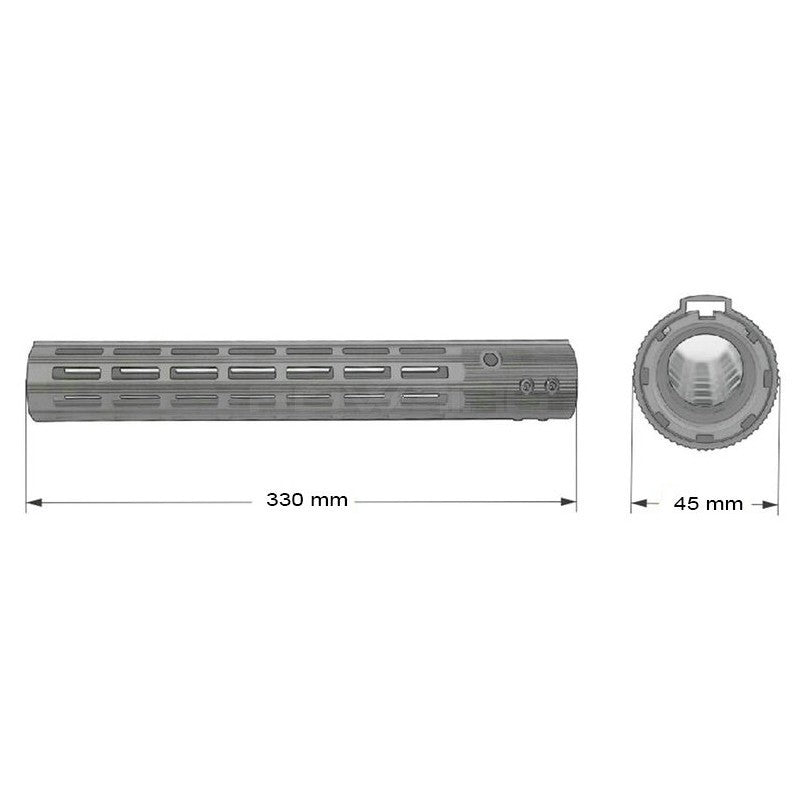SHS 12.5" Ergonomic Modular Rail EMR V2 for M4 AEG - Black